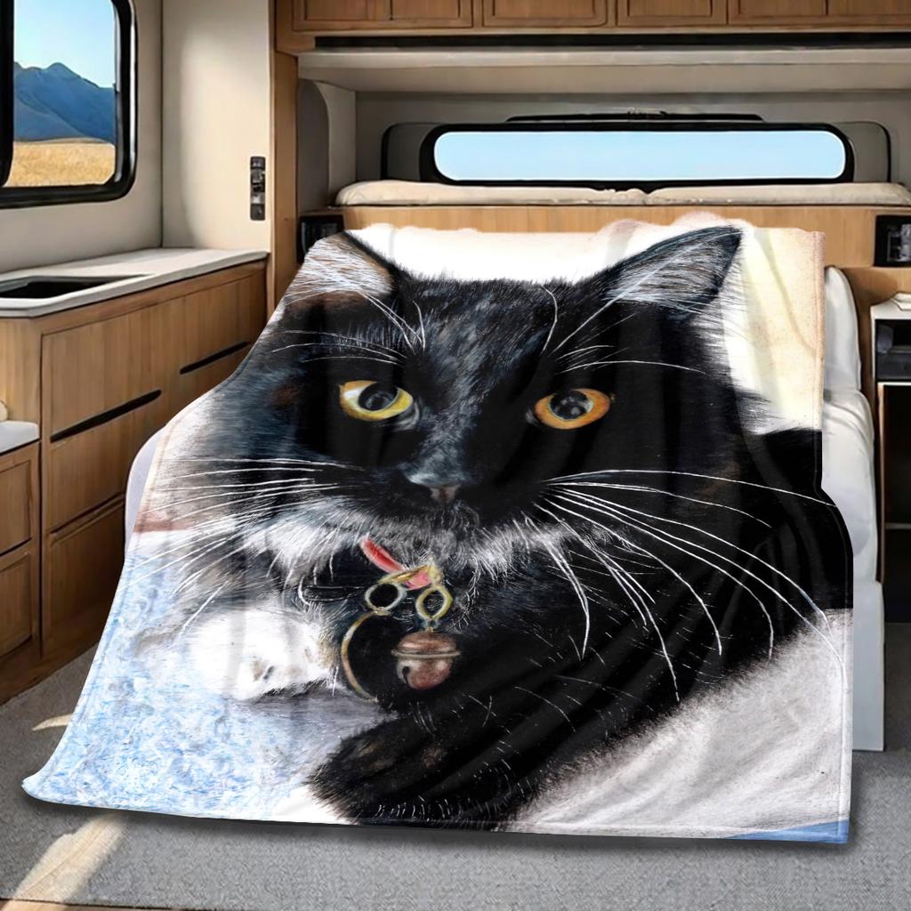 Kitten Nap Time Blanket Soft Comfortable All Seasons Perfect Sofa Office Naps Trips Festive Gift