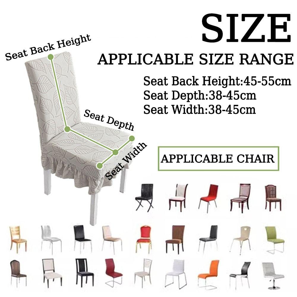 Чехлы на сиденья стульев с лиственным узором, мягкая юбка, чехол на обеденный стул, защита сиденья, домашний декор