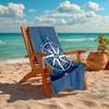 1Pc Maritime Navigation Compass Beach Towel, Quick Dry, Multi-Use for Beach Pool Gym Yoga Home Travel, Christmas, Halloween, Xmas Gift M928864