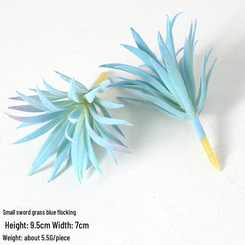Mini Flocking Artificial Succulent Bonsai for DIY Wall Decor