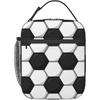 Sports Soccer Football Lunch Bag for Men Women Tote Insulated Cooler Bags Reusable Lunch Box for College Work Office Picnic