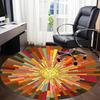 1pc Sunburst Mosaic Office Round Area Rug, Indoor Mat Suitable ForOffice, Under Office Chairs Bedroom Living Room Home Decor, Room Deco  D056