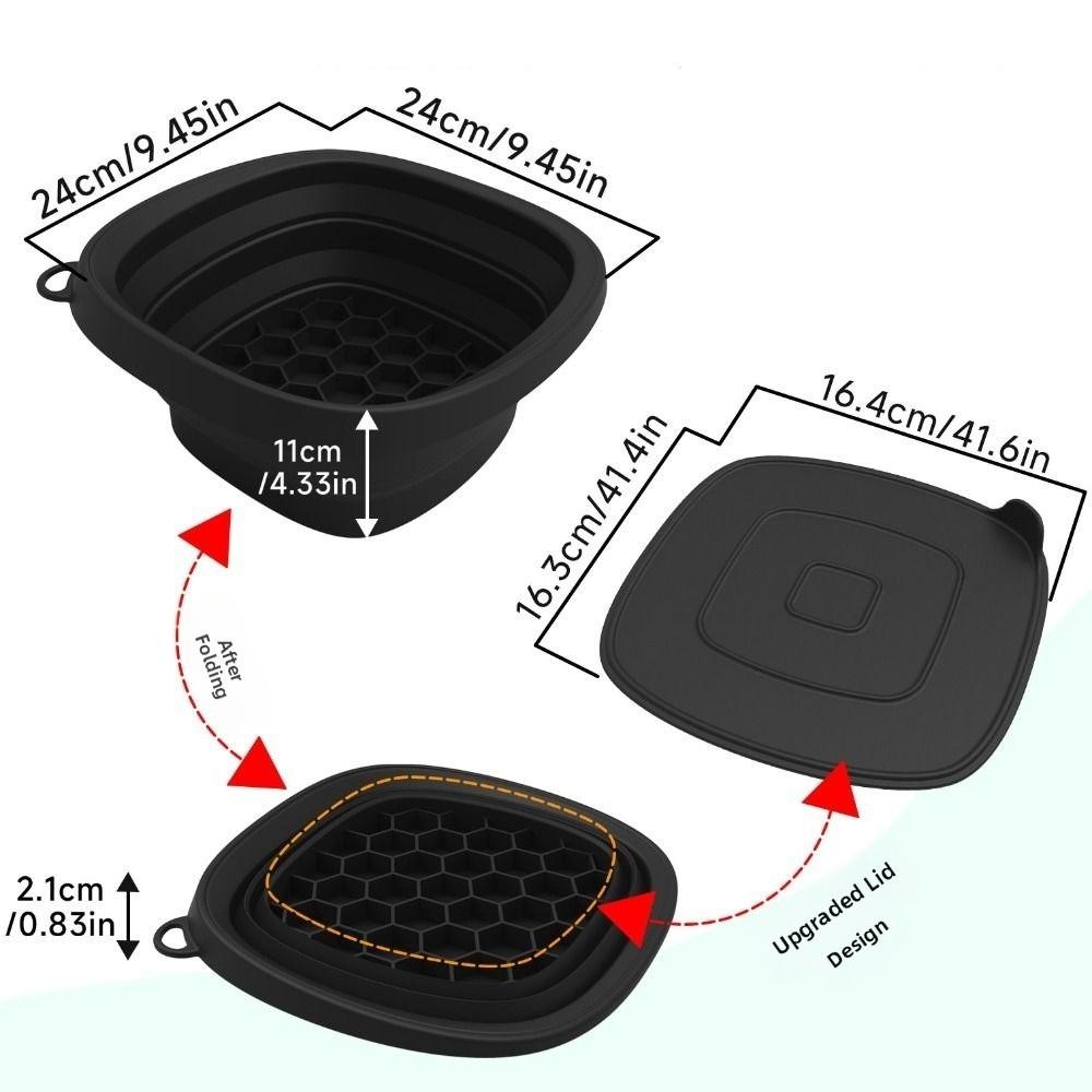Built-in Ice Tray Portable Ice Basin Foldable Skincare Washbasin Face Dipping Bowl for Women Girls