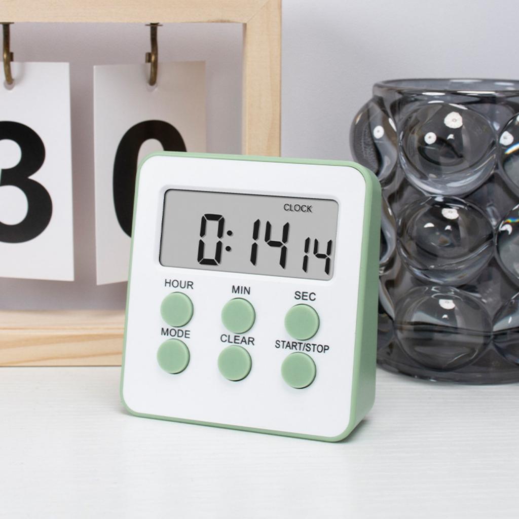 Цифровой кухонный таймер с ярким светодиодным дисплеем, работающий от батареек, часы-секундомер, аксессуары для эффективного управления временем
