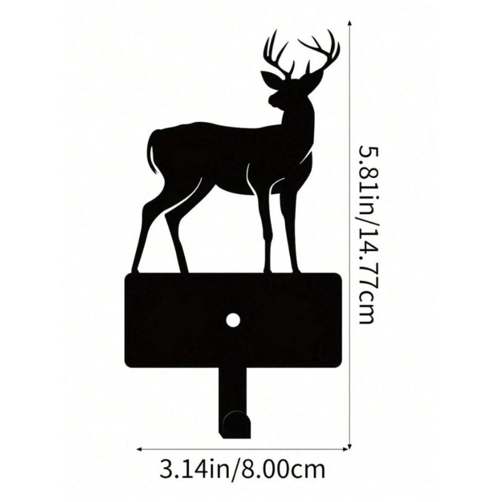 1 pc Metal Deer Hook for Cups, Keys, Bags, Wall Mounted, Modern Home Decor, Entryway, Bedroom, Bathroom