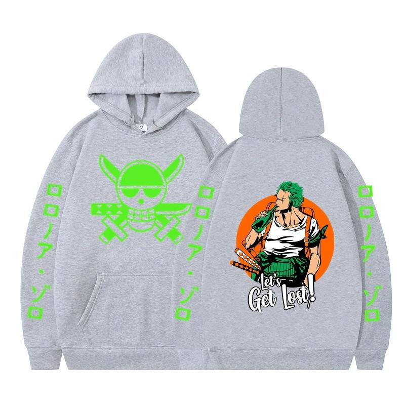Аниме ONE PIECE Мужские Женские Худи Осень Повседневный Пуловер Худи Ророноа Зоро Модный Хип-Хоп Свитшот Одежда