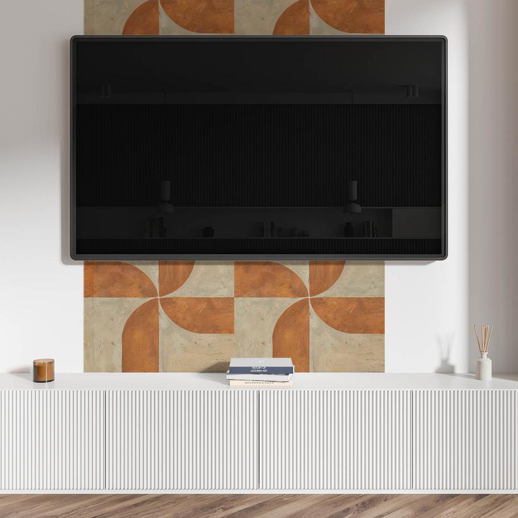 Naklejany Panel Dekoracyjny Do Szybkiej Odmiany Ściany 120X60 Cm Geometria Z Łukami