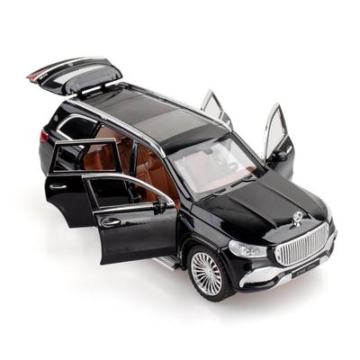 Масштаб 1/24 Benz Maybach Gls600, модель автомобиля из сплава, детская игрушечная машина, подарочные украшения, имитация внедорожника, модель автомобиля, коллекция для мальчиков