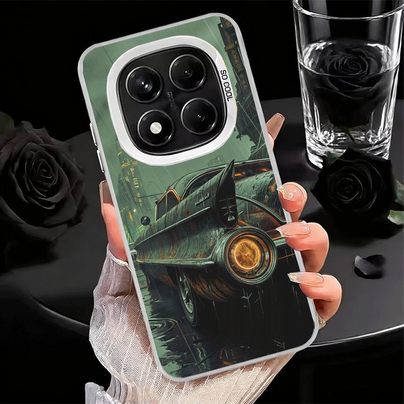 Vintage Car Retro Nostalgia Soft Phone Case for Xiaomi Redmi Note 13 14 15 Pro Plus 12S 12 11S 11 11T 10S 10 Shockproof Cover Ba