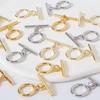 14K Gold-Plated Copper OT Buckle Round Smooth Clasp for DIY Bracelets, Necklaces, and Jewelry Finishing Accessories