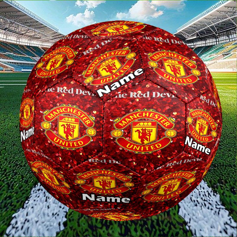 Custom Name Personalized Manchester Football F.C-A Print Size 5 Soccer Ball Training & Match Football, for Team, Kicking, Gift for Football Enthusiast