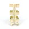 1:12 Doll House DollStainless Steel Handcart Supermarket Shopping Cart Mode Storage Toy Phone Food Holder Cute Gift For Kids