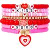 RISHEGAE Heishi Beaded Stretch Bracelets for Women Stackable Polymer Clay Beads Bracelets Friendship Boho Summer Beach Bracelet Jewelry Set