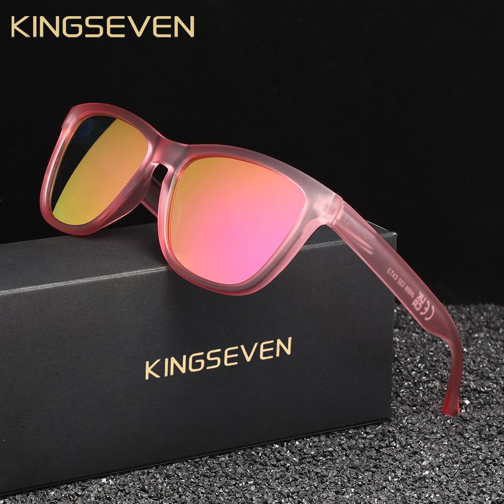 Kingseven Новые модные солнцезащитные очки для мужчин/женщин UV400 поляризованные линзы очки высокого качества классические матовые большие оправы водительские очки