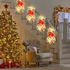 LED Christmas Rattan Door Curtain Wreath: Luminous Hanging Decoration for Home & Staircase