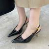 Fairy Style Sandals with Skirt Women's Shoes 2025 Summer and Autumn New Summer Outer Wear High-end Sense Rear Empty Pointed Sandals Women