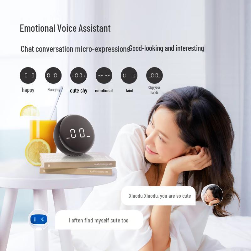 Baidu Xiaodu Smart LED Alarm Clock Speaker
