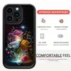 Чехол для iPhone 15/16/17 с блестящим песком «Волшебный Алмаз» с черной канавкой и дизайном «Небесное Око»