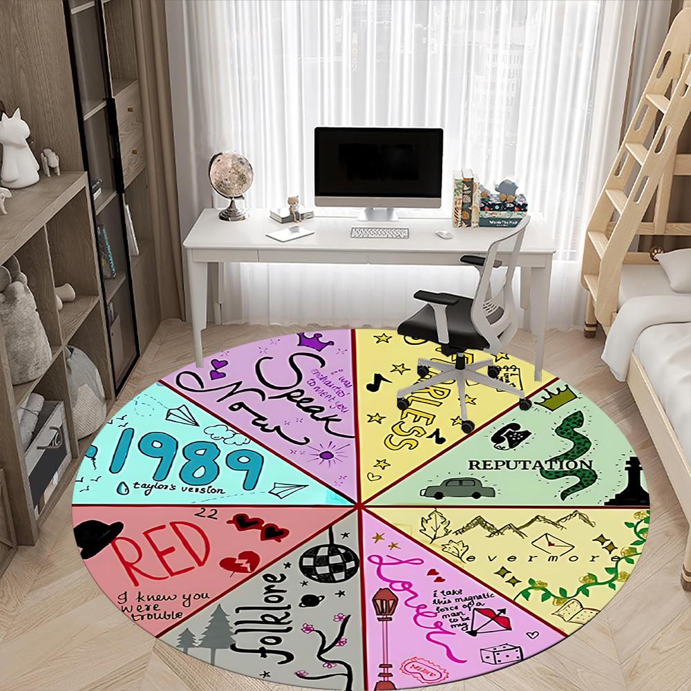 Taylor Swift Album Covers Office Round Area Rug,  Under Office Chairs Bedroom Living Room Home Decor a0908185