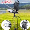 1-3Pcs Metal Eagle Wind Spinners Iron Wind Spinners Eagle Stakes Lawn Ornaments Crafts Garden Art Decor for Outdoor Courtyard