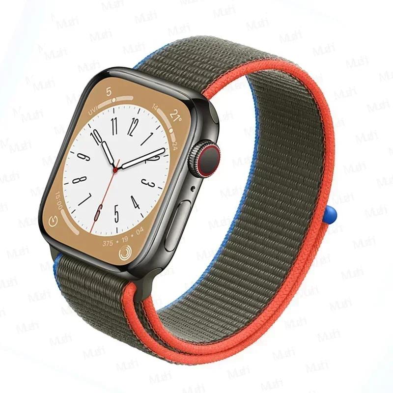 Нейлоновый ремешок-петля для ремешков Apple Watch 46 мм 44 мм 40 мм 45 мм 41 мм 42 мм Спортивный браслет iwatch Ultra 2 49 мм Серии 10 9 8 se 7 6 5 4 Ремешок