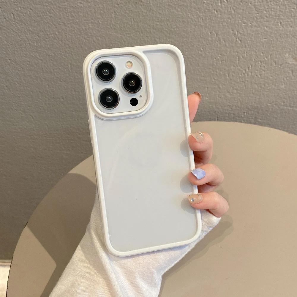 Модный прозрачный чехол-бампер цвета конфет для iPhone 15 14 13 12 11 Pro Max XR XS X Plus, мягкая противоударная задняя крышка из ТПУ