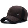 Men Winter Warm Lining Thicken Windproof Baseball Cap With Earmuffs Fitted Cap Gorras Trucker Dad Hat Snapback Caps