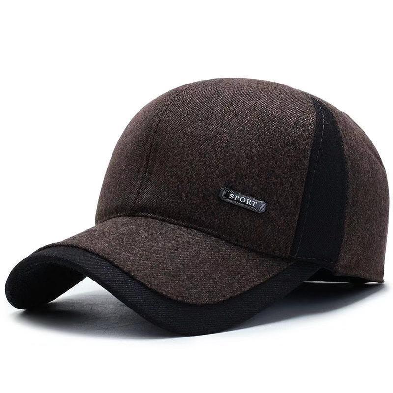 Men Winter Warm Lining Thicken Windproof Baseball Cap With Earmuffs Fitted Cap Gorras Trucker Dad Hat Snapback Caps