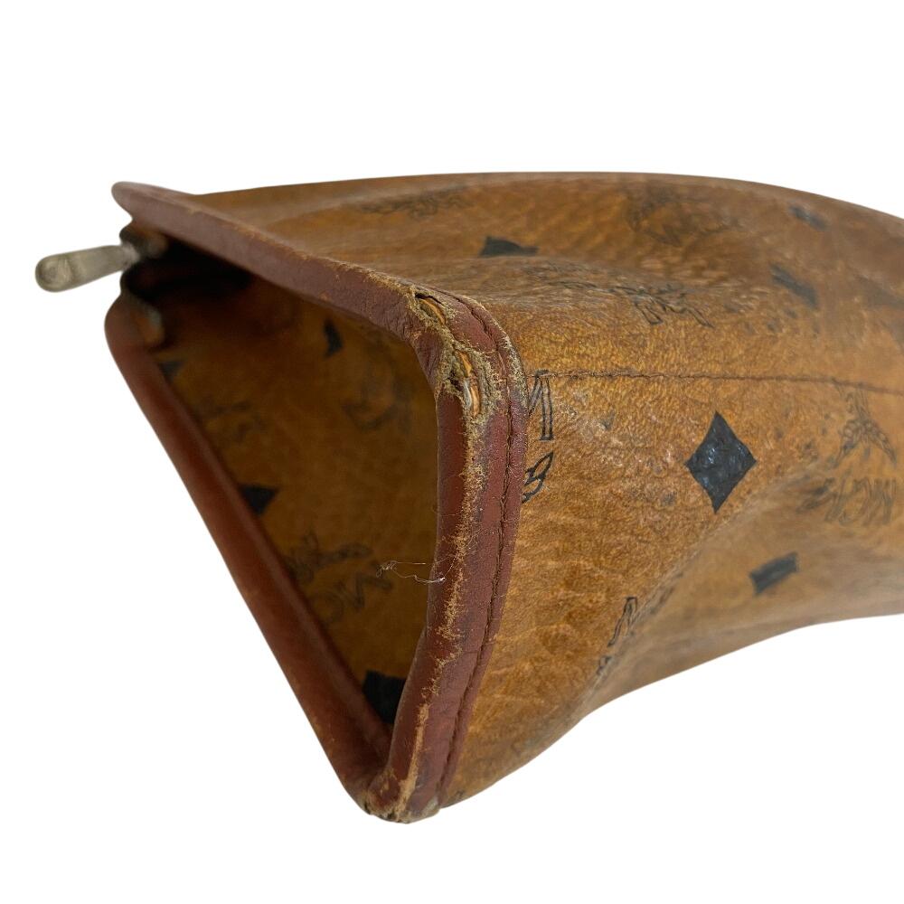 MCM Клатч кошелек кожаная деловая сумка бежевая кожа мужская Б/У