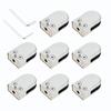 8pcs Stainless Steel Glass Clamps for 6-8mm/8-10mm/10-12mm Thickness Glass Support Brackets Clips with Hex Screwdriver