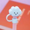 Creative Cloud Straw Cover Simple Cartoon Soft Plastic White Cloud Straw Dust Cap Light Blue