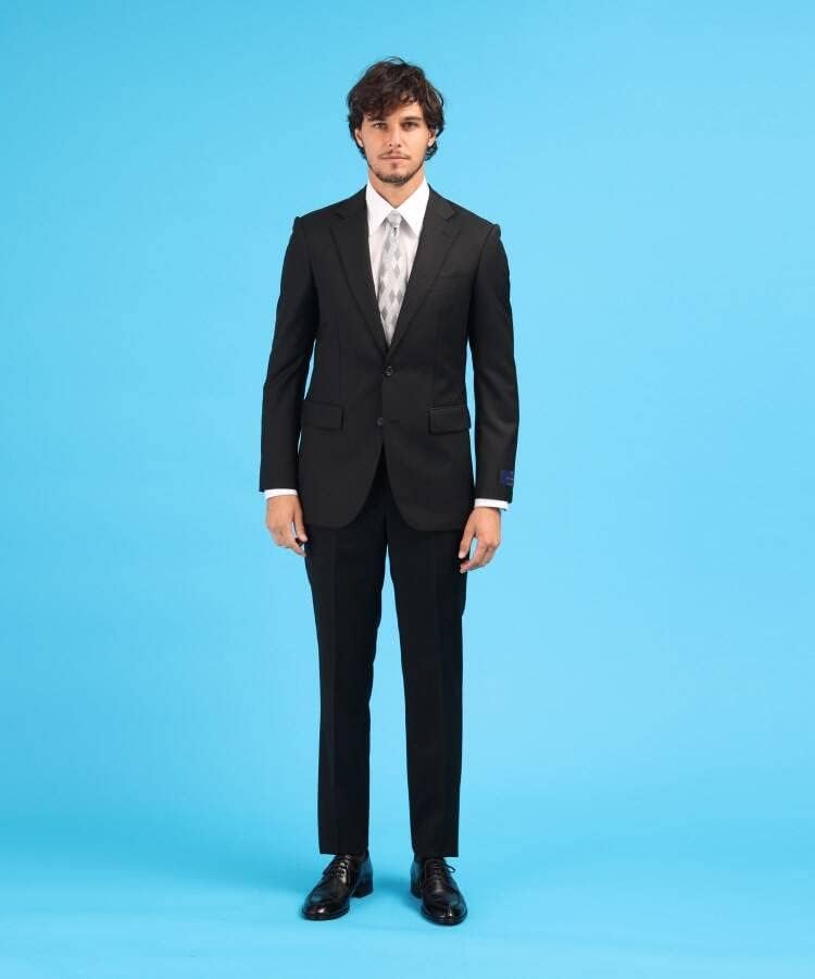 Takeo Kikuchi Solid Serge Suit for and Other Formal Dark Navy 02 93161009 Men's (3-Piece Suit) Weddings, Funerals, Occasions, (094) (M),