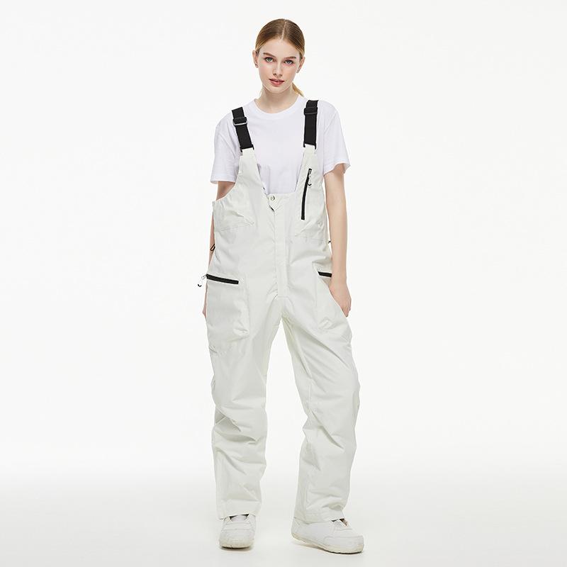 Женские и мужские лыжные комбинезоны, регулируемые комбинезоны, ветрозащитные водонепроницаемые лыжные брюки, утепленные теплые зимние виды спорта на открытом воздухе, сноубордические брюки