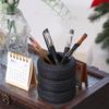 Black Stack Tire Shaped Pen Holder Stationery Storage Box Pencil Holder Office Decor