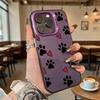 Чехол для телефона «Следы лап и красные сердца» для Redmi Note 15 14 13 12 11 10 9 Pro Plus, противоударный, премиальная жесткая крышка