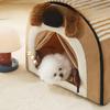 Doghouse Winter Villa Can Be Detached and Washed and Warm Pet Sleeping Pads Cat Kennels Dog Kennels Winter Warm and Closed