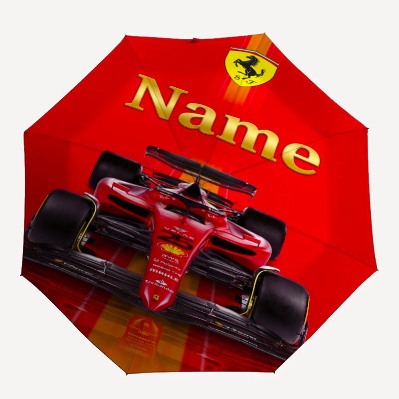 Custom Name Racing Theme Automatic Umbrella, Lightweight & Portable, 8 Rib, Perfect for Outdoor Travel, Birthdays, Christmas, Gifts.