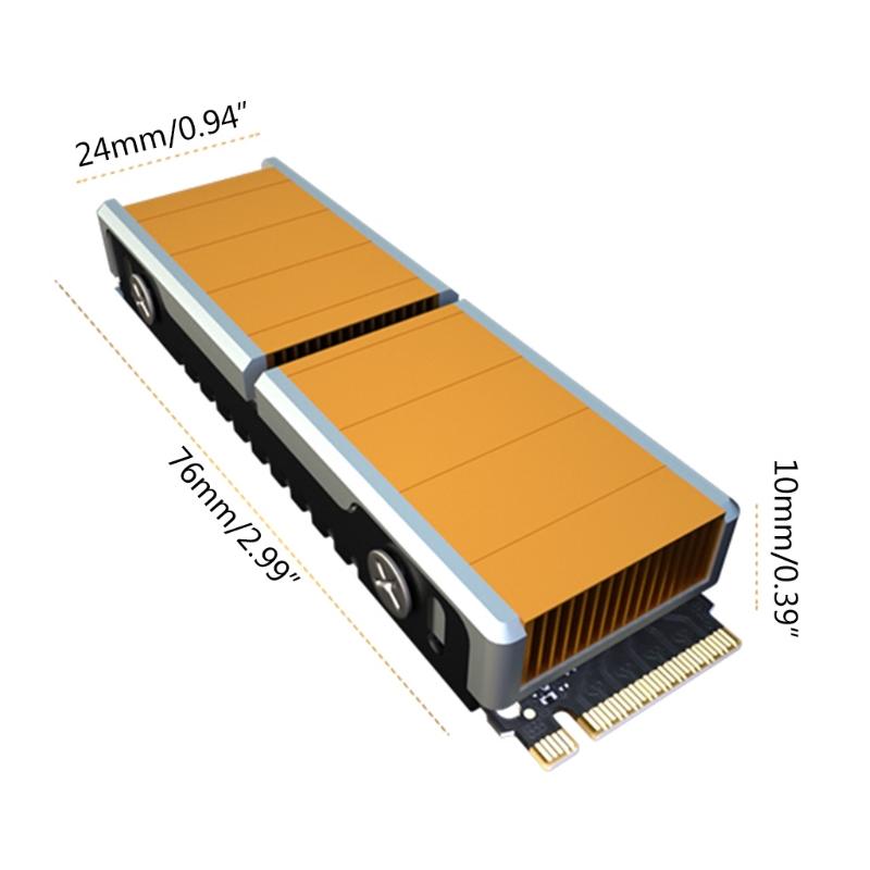 Slim for M.2 SSD Heatsink 2280 Hard Drive Radiator CI-E NVME Copper Cooling Thermal Ad 76x24x10m