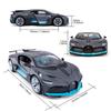 RASTAR Модель Bugatti Divo на радиоуправлении с LED, двери открываются и закрываются, серый, 1/14, машина, автомобиль, лампа, вручную, 3315.78.8см,