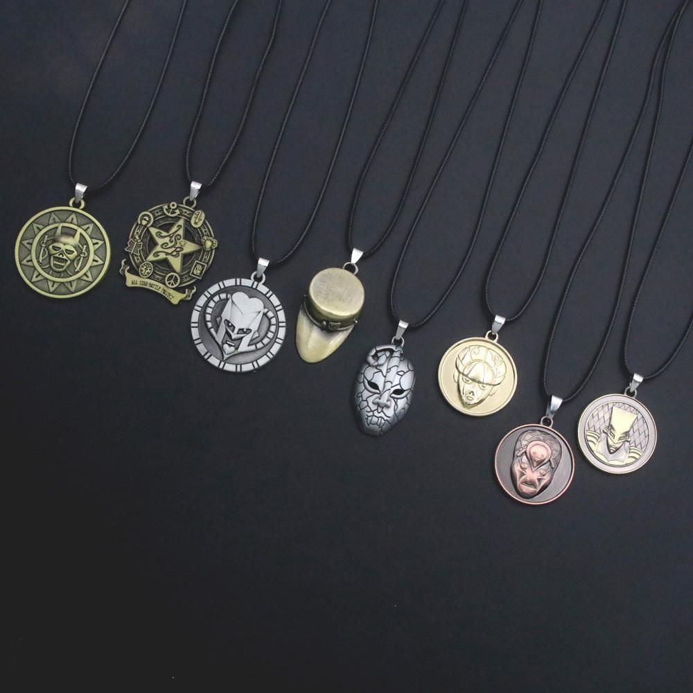 Jojos Bizarre Adventure Arrow Hat Mask Skull Alloy Keychain Pendant Necklace For Fans