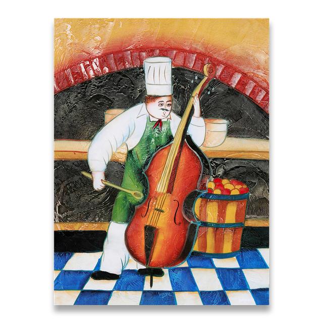 Cartoon Funny Restaurant Decor Fat Bakery Cook Poster Kitchen Wall Art Print Picture Canvas Painting Home Coffee Shop Decor