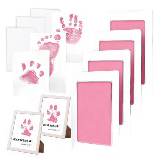 Inkless Paw Print Kit Clean Touch Ink Pads And Imprint Cards No Mess Paw Print Impression Set for Dogs Cats Nose Print Footprint Keepsake