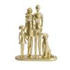 A Family of Three Girl and Dog Statues Creative Canine Statues Crafts  Home Decoration