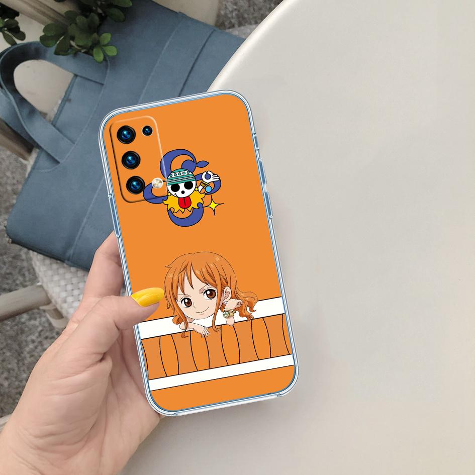One Piece Luffy Nami Soft Shell Transparent Phone Case for Motorola Moto G7 G8 G9 G84 G85 G73 G24 G15 Z2 Play Power Plus