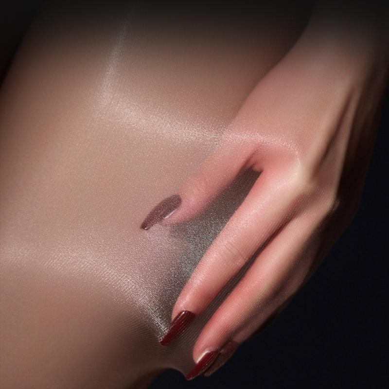 Легкое парфюмированное масло Блестящие шелковистые на ощупь нейлоновые колготки 1D Ультратонкие прозрачные чулки Женские сексуальные колготки с открытой промежностью