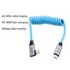 HangTon USB Type C USB 3.2 PD 100 Вт 4K Кабель для SSD, камеры BMPCC ZCAM R5C R6 A7C FX3, iPhone 15 Pro, Максимального монитора ноутбука, Прямоугольный плетеный витой