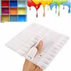 25 сеток, прямоугольный лоток для краски, масляная акварель, пигмент, художественная пластиковая палитра