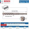 Сверло-бурав Bosch 5-й серии, четырехканавочное, пробивающее стены, удлиненное, с круглым хвостовиком для бетона.