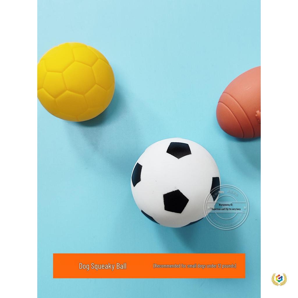 Sounding Football Dog Toy: Bite-Resistant Molar Teething Ball for Small Dogs like Teddy, Bichon Frise, and Pug.