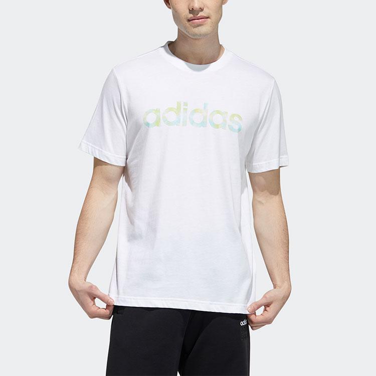 Adidas Neo T Shirts Men's White Crew Neck Moderate Straight Fit GP4876